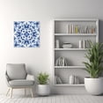 thumbnail image 2 of ZHONGYUTONG Blue Mandala Canvas Abstract Wall Art Navy Flower Pattern Picture Print Boho Painting Modern Artwork Wall Decor Framed (20.00" x 20.00"), 2 of 5