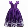 thumbnail image 3 of 5-10T Girls Witch Cosplay Dress Halloween Pumpkin Fancy Princess Dress, 3 of 7