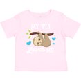 thumbnail image 3 of Inktastic My Tia Loves Me with Sloth and Hearts Boys or Girls Baby T-Shirt, 3 of 5