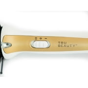 Tru Beauty 2-in-1 Hot Styling Brush, Ionic Tourmaline Barrel, 2 Heat Settings, Swivel Cord - Black/Gold