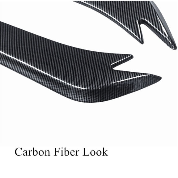 Acaige 2Pcs Carbon Fiber Color Car Rear Bumper Spoiler Diffuser Lip Wrap Angle Splitter