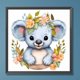 thumbnail image 1 of 5D DIY taladro redondo completo pintura de diamante dibujos animados Koala Kit decoración del hogar 30x30cm, 1 of 9