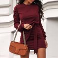 thumbnail image 3 of Gspmoly Robe d'Été, Mode Femmes Grande Taille Imprimée Manches Longues Grande Poche Robe Longue Ample Robes de Soirée pour Femmes Offres Prime, 3 of 4