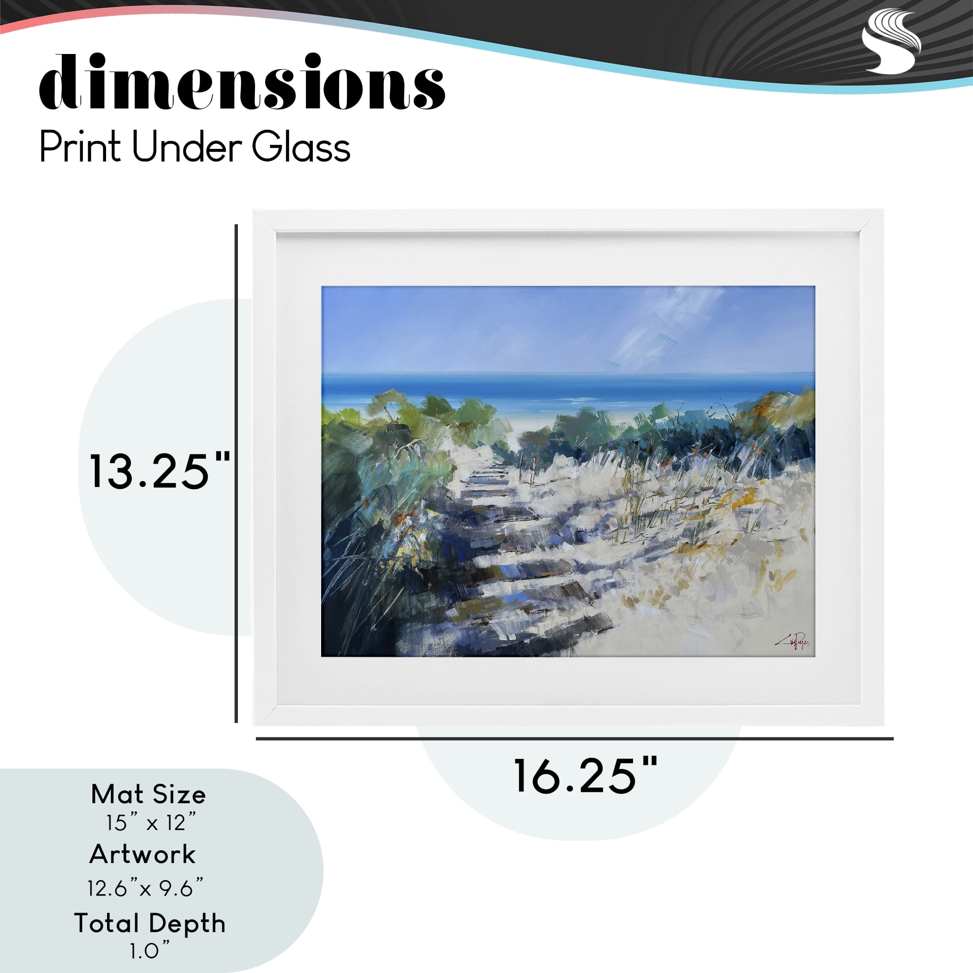 Stupell Industries Beach Steps in Robe White Framed Print Under Glass, design by Craig Trewin Penny