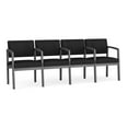 thumbnail image 1 of Lenox Steel Reception Waiting Room 4 Seats Chair / Charcoal Steel / Black, 1 of 5