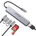 thumbnail image 1 of [Hub USB C] Adaptador multipuerto 7 en 1 GIGASTONE para iPad, MacBook Pro Air con divisor HDMI 4K, Thunderbolt PD de 100 W, lector SD/microSD, 1 of 3