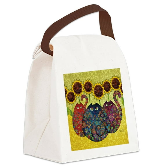 CafePress - 2 Gatos - Canvas Lunch Bag with Strap Handle