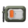 thumbnail image 5 of UAG AirPods Pro 3rd Gen Case, Rugged Military Grade Drop Proof Protective Cover with Detachable Carabiner Clip & Secure Lip Closure, Plasma Olive, 5 of 7