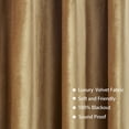 thumbnail image 6 of ZXNYH 100% Blackout Velvet Window Curtains Gold 84 inch Long， Room Darkening Curtains Heavy Thermal Insulated Grommet Livingroom Window Drapes with Black Liner 2 Panels Set, 6 of 7