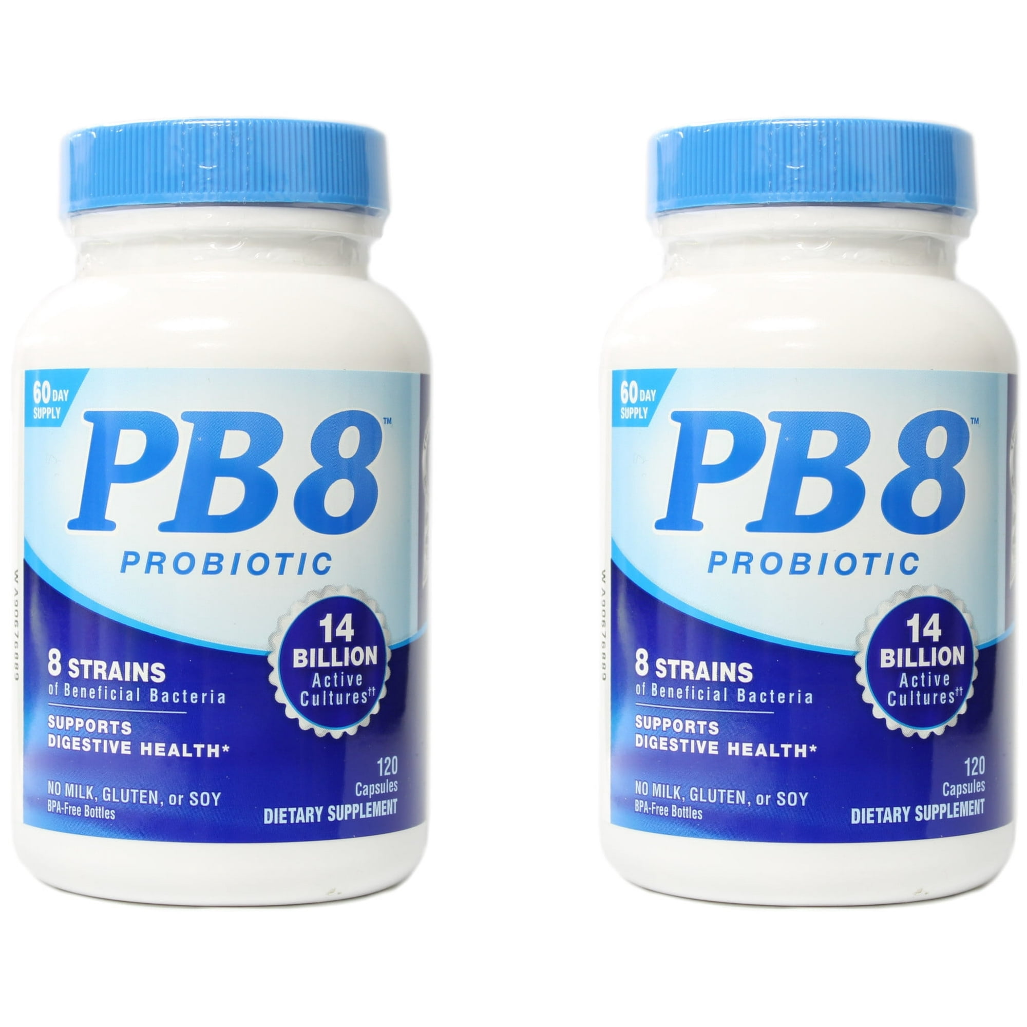 Nutrition Now PB 8 Pro-Biotic Acidophilus 120 Capsule, 2 Pack, Gluten Free