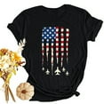 thumbnail image 6 of Womens 4Th of July Summer T-Shirts Round Neck Short Sleeve Tops American Flag Printed Tunic Tops Pullover Sweater Blouses Patriotic T-Shirts Retro Dressy Tops Shirt Going Out Beach Outfits, 6 of 6