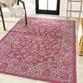 thumbnail image 3 of JONATHAN Y SANTA MONICA 5 x 8 Area Rug, Tela Bohemian Textured Weave Floral - Fuchsia/Light Gray, SMB100G-5, 3 of 8