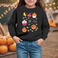 thumbnail image 2 of Godom Girls Casual Long Sleeve Sweatshirt Crew Neck Cute Halloween Print Pullover Relaxed Fit Tops, 2 of 4