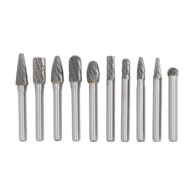 TKSE Juego De Puntas De Limas Rotativas 10 Piezas, Juego De Puntas De Limas De Carburo De Tungsteno para Pulido De Madera Y Metal