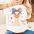 thumbnail image 2 of 4th of July Mama Goose Tshirt, Preppy Watercolor USA Bow , Memorial Day, 2 of 2