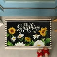 thumbnail image 5 of Spring Summer Door Mat,Black Hello Sunshine Sunflower Indoor Outdoor Non-Slip Doormat,Entryway Front Porch Farmhouse Spring Welcome Door Mat Colorful for Entrance Decor,30" x 17", 5 of 6