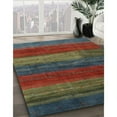 thumbnail image 2 of Ahgly Company Indoor Square Contemporary Brown Red Abstract Area Rugs, 3' Square, 2 of 6