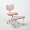 thumbnail image 5 of Meditation Chair Plus, Cross Legged Chair with Wheels, ADHD Chair, Criss Cross Desk Chair with Lumbar Support and Adjustable Stool, Flexible Design for Fidgety Sitters, Ivory, 5 of 22
