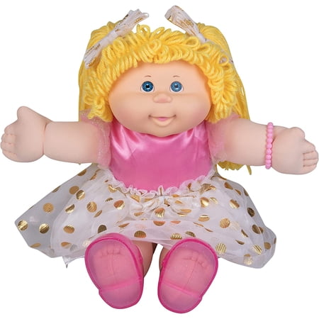 Cabbage Patch Kids Classic Doll with Real Yarn Hair, 16" - Original Vintage Retro Style Adoptable Baby Doll - Officially Licensed - Gift for Kids - Blonde/Blue Eyes
