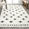 thumbnail image 5 of JONATHAN Y MOROCCAN HYPE 3 x 5 Area Rug, Cristo Berber Geometric Shag - White/Gray, MOH403A-3, 5 of 10
