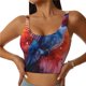 thumbnail image 1 of Balery Vibrant Hummingbird Watercolor Art Sujetadores deportivos con espalda cruzada para mujer, acolchados, sin costuras, de alto impacto, ideales para yoga, gimnasio, entrenamiento y fitness.-Small, 1 of 8