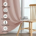 thumbnail image 5 of OVZME Blush Blackout Curtains 96 Inches Long 2 Panels, Solid Thermal Insulated Drapes with Rod Pocket, Room Darkening Window Treatment for Living Room Bedroom, W50 x L96 Inch, Blush, 5 of 7