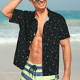 thumbnail image 5 of Lsque Constellation pattern Hawaiian Shirt for Men, Unisex Summer Beach Casual Short Sleeve Button Down Shirts-Large, 5 of 9