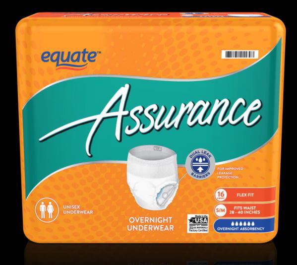 Assurance S/M Unisex Overnight Underwear 16ct - Walmart.com
