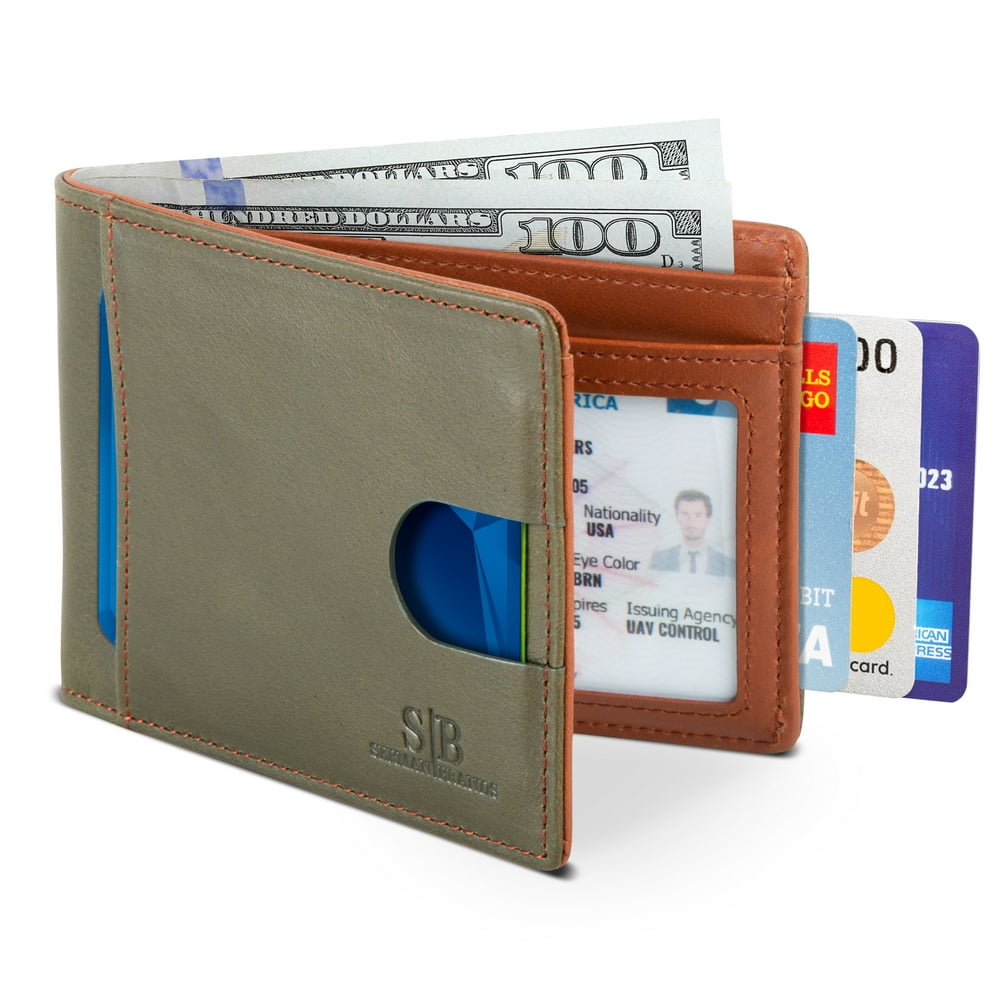 Serman Brands SERMAN BRANDS Slim Mens Wallet Bifold Wallets for Men