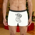 thumbnail image 2 of Men Underwear Mens Christmas Stocking Doodle Underwear Novelty Doodle Underwear Breathable Boxer Briefs For Men White S, 2 of 6
