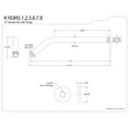 thumbnail image 2 of Kingston Brass K163R0 Shower Scape 12" Shower Arm with Round Flange, Matte Black, 2 of 3