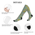 thumbnail image 5 of Lsque Pig Face With Sunflower Pattern Sport Compression Socks for Men & Women 15-20 mmHg Knee High Nurse Pregnant Running Medical and Travel Athletic, 5 of 6
