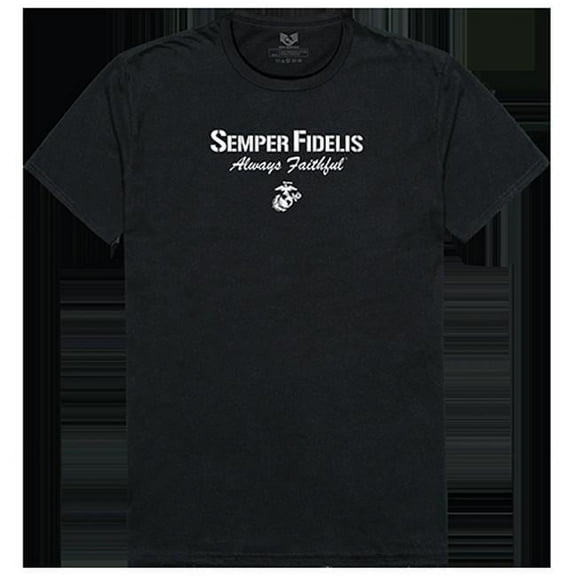 Faithful 2 Military Graphic T-shirts, Black - Medium