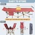 thumbnail image 6 of FICISOG Folding Camping Cots,900lbs Double Layer Oxford Strong Heavy Duty Wide Cots,with Carry Bag&mattress, 6 of 6