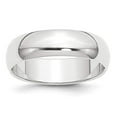 thumbnail image 3 of Platinum 6mm Half-Round Wedding Band Ring Size 8, 3 of 7