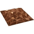 thumbnail image 6 of Ekena Millwork 19 5/8"W x 19 5/8"H Leto EnduraWall Decorative 3D Wall Panel, Bright Coat Copper (12-Pack for 32.04 Sq. Ft.), 6 of 6