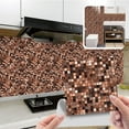 thumbnail image 2 of ABODELINE 10 Sheets Square Peel and Stick Backsplash for Kitchen Tile Stick on Back Splash 4"x 4" Marble Mosaic Tile Stickers Peel and Stick Wall Tile Temporary Adhesive Backsplash for Bathroom, 2 of 6