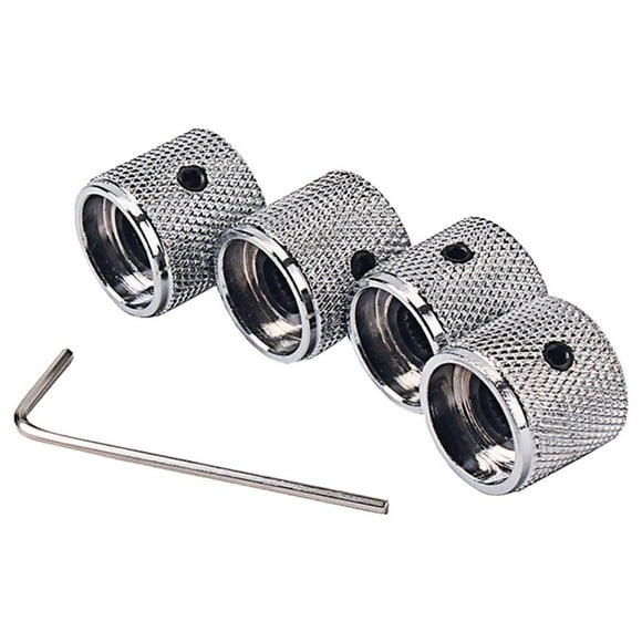 Pack of Metal Dome Knobs with Hole for Electric Guitar Bass Parts