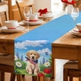 thumbnail image 5 of Independence Day Dog Table Runner 90 Inches, 4th of July USA Flag Floral Bed Runner Dresser Scarves Tabletop for Indoor Outdoor Parties/Ceremony/Banquet, 13" x 90", 5 of 9