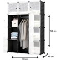 thumbnail image 3 of Armario Modular de 12 Cubos Organizador de Ropa para Closet y Hogar Diseño Moderno para Interior Color Blanco, 3 of 6