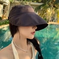 thumbnail image 2 of CoCopeaunts Foldable Sun Hats For Women Summer UV Protection Empty Top Sun Hat For Ladies Outdoor Sport Tennis Running Sunscreen Caps Panama, 2 of 6