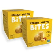 PASOKIN | Natural Peanut Butter Snack | Creamy PB Bites | Gluten Free, Vegan Protein | Pacoca Made in USA, 2 Boxes with 12 Bites (24 Bites)