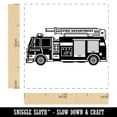 thumbnail image 2 of Firetruck Firefighter Safety First Responder Fire Department Vehicle Self-Inking Rubber Stamp Ink Stamper - Lime Green Ink - Small 1 Inch, 2 of 7