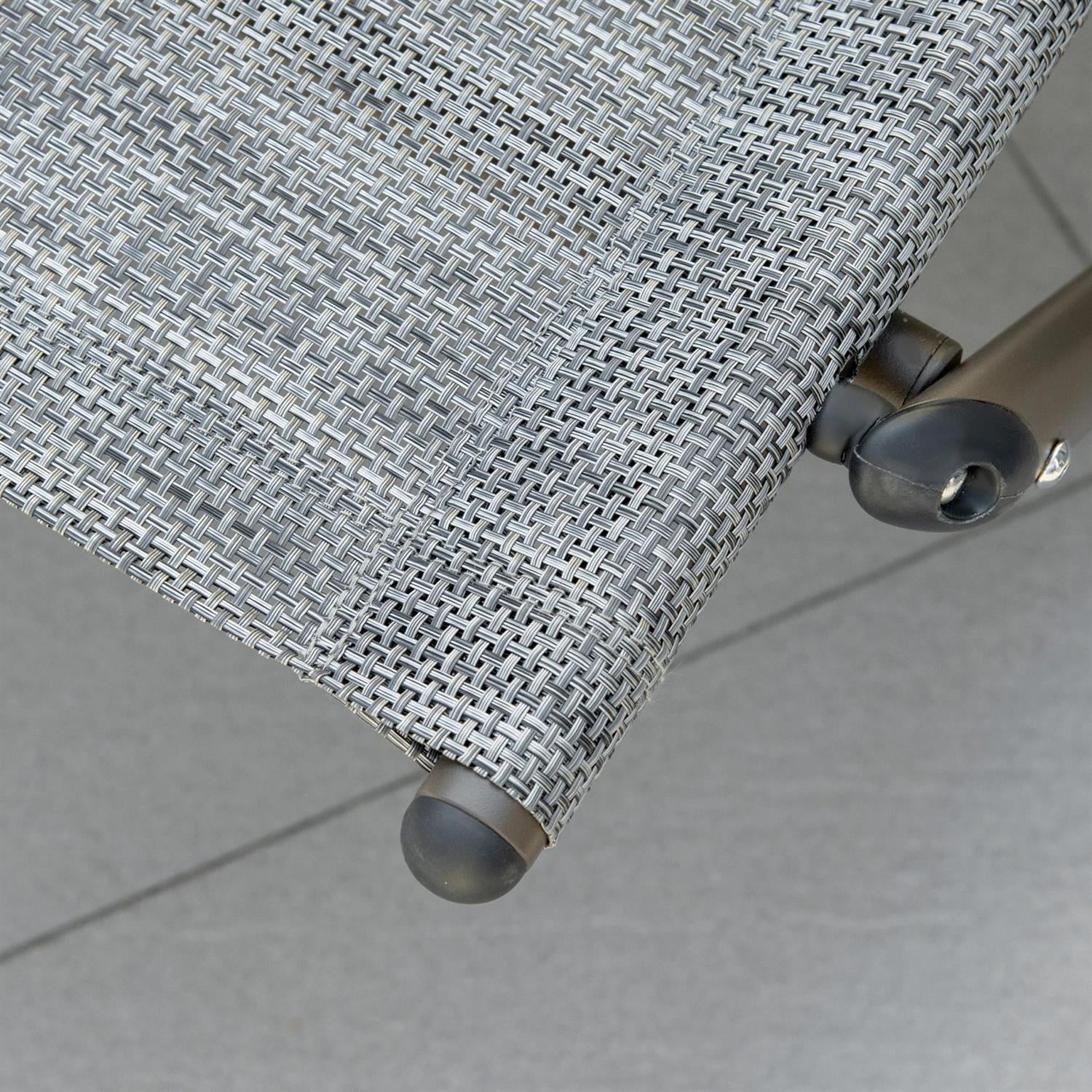 Demi Bonn Patio Outdoor Double Chaise Rocking Chair, Day Bed Sun Lounger with Canopy Shade, Headrest Pillow, Armrests for Garden, Poolside, Gray