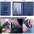 thumbnail image 2 of Funda tipo cartera para pasaporte para 2 mujeres, hombres, familia, titulares de pasaportes, artículos imprescindibles para viajes, cruceros (negro y azul oscuro), 2 of 4
