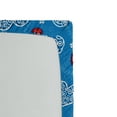 thumbnail image 2 of Ambesonne Cartoon Fitted Sheet, Ladybugs Hearts Clouds, Twin Size, Blue Red, 2 of 2
