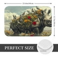 thumbnail image 2 of Sikiie Floral Rhino With Birds Print Flannel Anti-slip Floor Mat 16x24in, Thickened Dustproof Entrance Door Mat Floor Mat for Kitchen, Bathroom, Laundry Room, 2 of 7