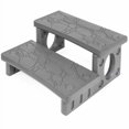 thumbnail image 1 of Xtremepowerus Premium Multi Purpose 2-Step Spa Hot Tub Pool Rv Campers Deck Steps Lightweight Sided Step (Gray), 1 of 4