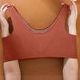 thumbnail image 4 of Plus Size Women's Wireless Tank Top Bra, Mesh Panel & Wide Adjustable Straps, Seamless Breathable Support for All-Day Comfort Red XXXL, 4 of 9