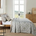 thumbnail image 3 of Home Soft Things 5 Piece Printed Microfiber Quilts Set - Glena Gatework-Queen (90" x 90"), 3 of 11